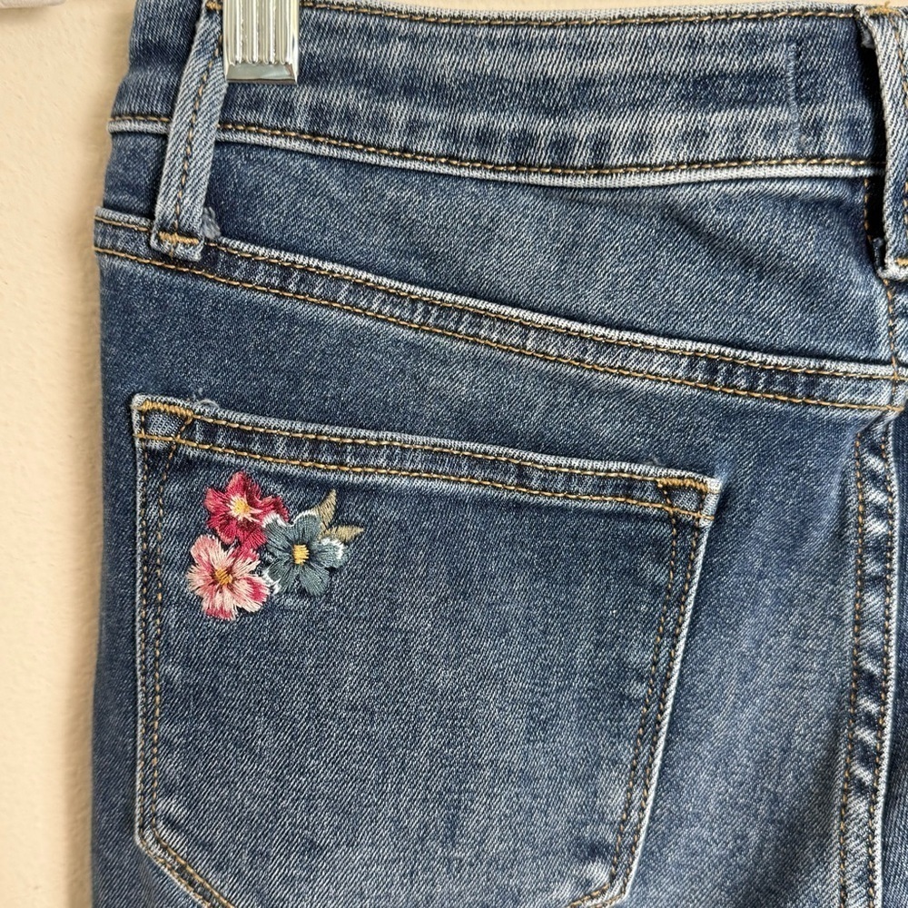 Driftwood Jackie Embroidered Floral Skinny Jeans Size 27 - Picture 4 of 6